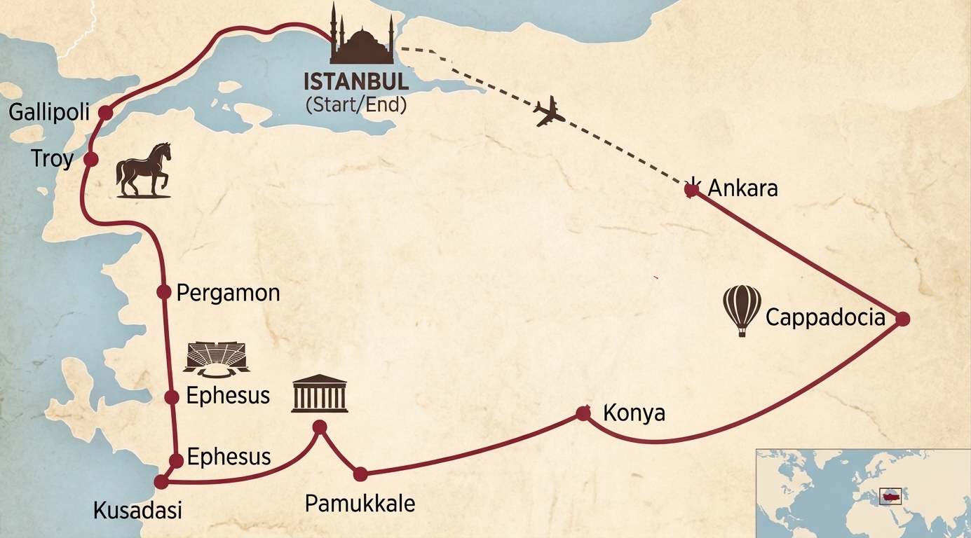 Map of our route